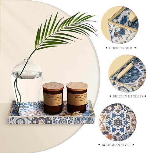 MAONAME Plastic Bathroom Vanity for Countertop, Narrow Decorative Trays - Image 3