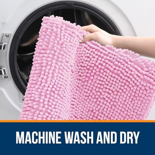 OLANLY Bathroom Rugs 32x20, Extra Soft Absorbent Chenille Bath Rugs - Image 5