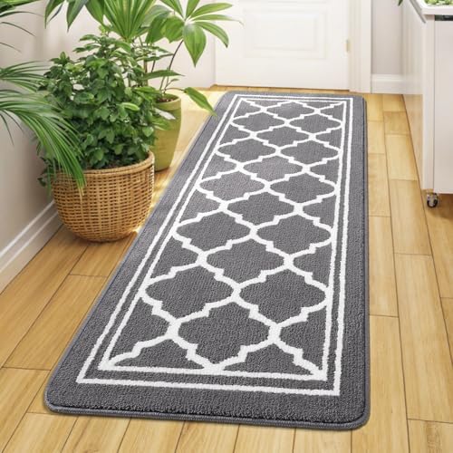 Buganda Indoor Door Mat, Dirt Resistant Doormat, 47x23, Grey by Buganda