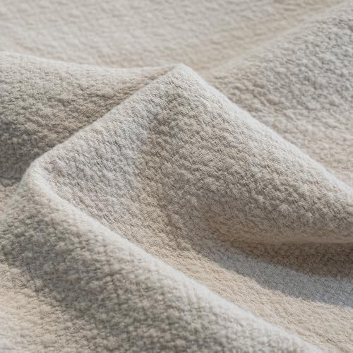 GLORY SEASON Pillow Shams Set of 2 Pure Cotton Champray Ruffled Edge,Thick and Solid Washed Dobby Heavy Fabric (King 20x36 inches) - Image 3
