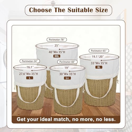 Canvas Laundry Bag 33"Wx 35"H, Heavy Duty Hamper Liner, XL Triangle Pattern - Image 4