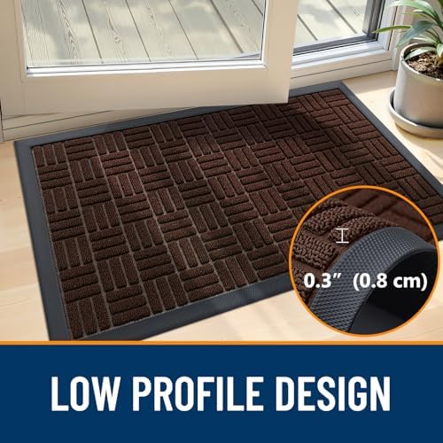 OLANLY Front Door Mat Outside Entrance 29.5x17, Heavy-Duty Rubber Doormat - Image 6