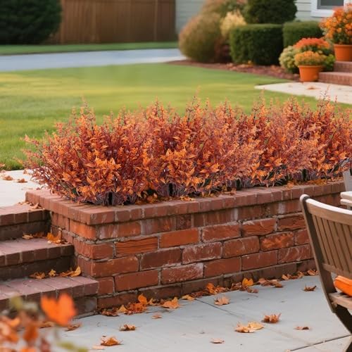 RECUTMS Outdoor Faux Plant Fall Fake Plant UV Resistant Artificial Greenery - Image 7