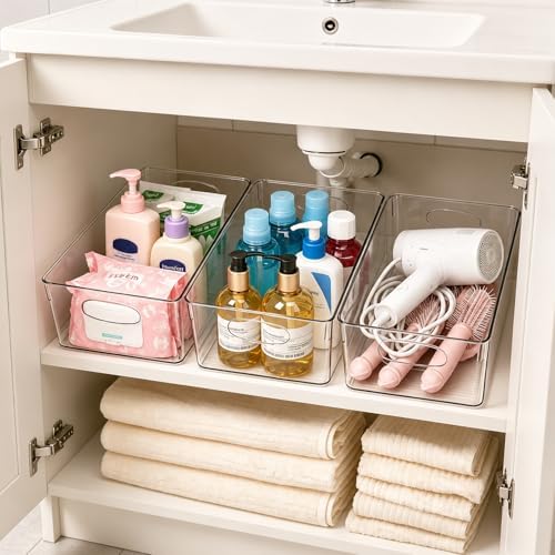 UFORU 5 Pack Clear Plastic Pantry Organizers and Storage with Handles - Image 4