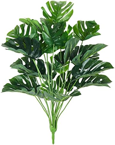 RECUTMS Artificial Large Palm Leaves Tree Plants 29in UV Resistant Greenery by RECUTMS