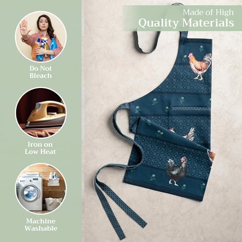 Maison d' Hermine Aprons for women with Pocket 100% Cotton (27.50"x31.50") - Image 3