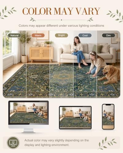 OLANLY 2x3 Washable Small Rug Non Slip Indoor Door Mat for Entryway Bedside - Image 2