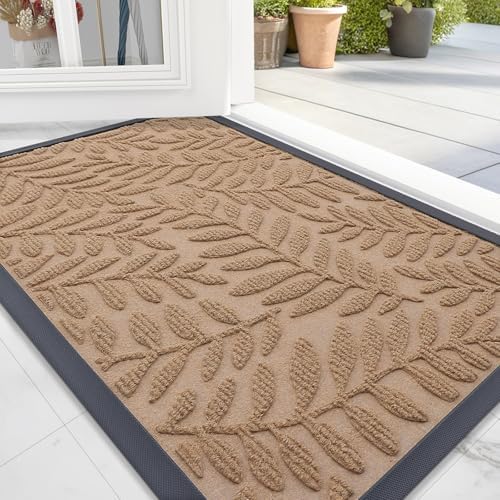 OLANLY Door Mat Indoor Outdoor Entrance 29.5x17, Heavy-Duty Rubber Doormat by OLANLY