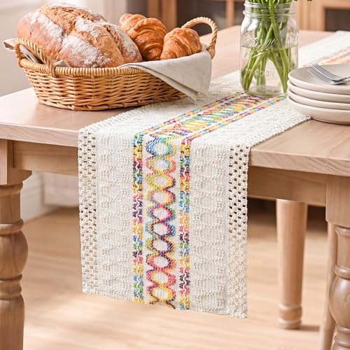 Artoid Mode Colorful Farmhouse Rustic Table Runner 12x36 Inch by ArtoidMode