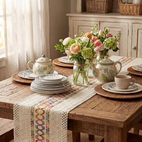 Artoid Mode Colorful Farmhouse Rustic Table Runner 12x36 Inch - Image 4