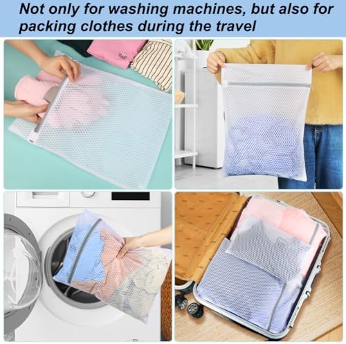 Vivifying Mesh Laundry Bags, 3 Pack, 12.5 x 16 Inch Zipper Wash Bags - Image 5