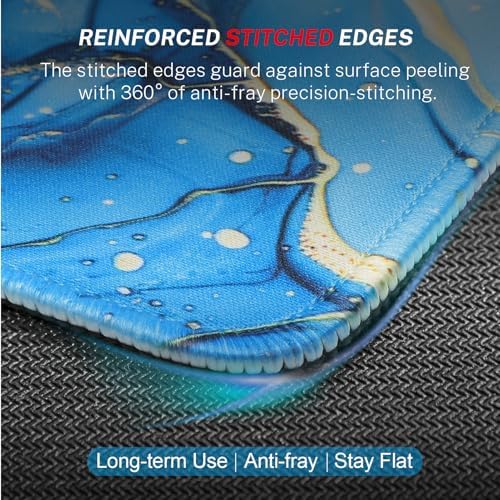 MROCO 3-Pack Mouse Pads, 30% Larger Surface, 8.5 x 11 in, Blue Marble - Image 3