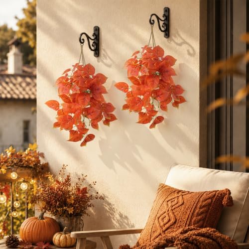 HyeFlora Faux Outdoor Plants Fake Hanging Plants, 2PCS - Image 5