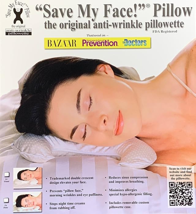 Save My Face!" La Petite Pillow (Satin Champagne Color) - Image 3