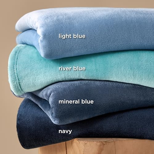 Bedsure GentleSoft Fleece Bed Blankets Full Size Blue - Soft Lightweight Plush Fuzzy Cozy Luxury Blanket Microfiber, 84x90 inches - Image 4