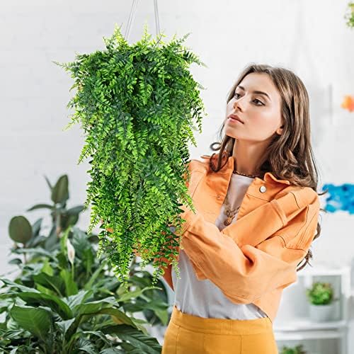 Lyrow 8 Pcs Artificial Hanging Plants Fake Greenery Vines - Image 5
