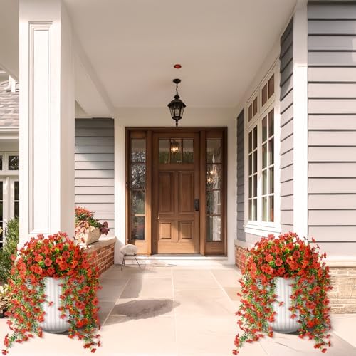 Hommyea Artificial Fake Fall Flowers Plants for Outdoors Mums Home Decor - Image 5