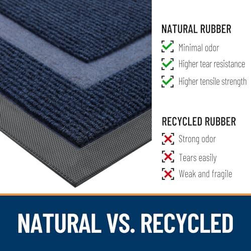 OLANLY Front Door Mat Outside 47x17, All-Season Heavy-Duty Rubber Doormat - Image 4