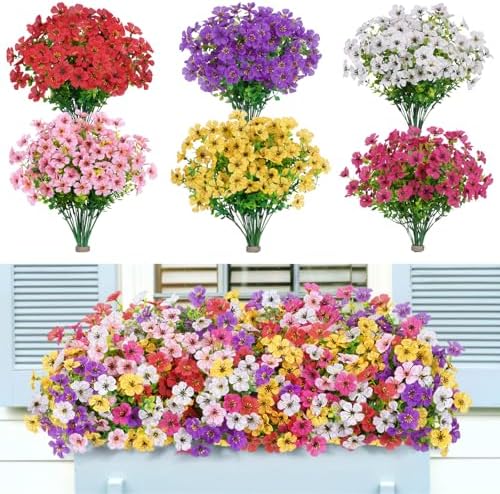 Lifewit Artificial Flowers for Outdoor, Faux Flowers for Garden Decor by Lifewit