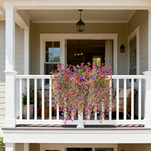 Hommyea Artificial Fake Fall Flowers Plants for Outdoors Mums Home Decor - Image 6
