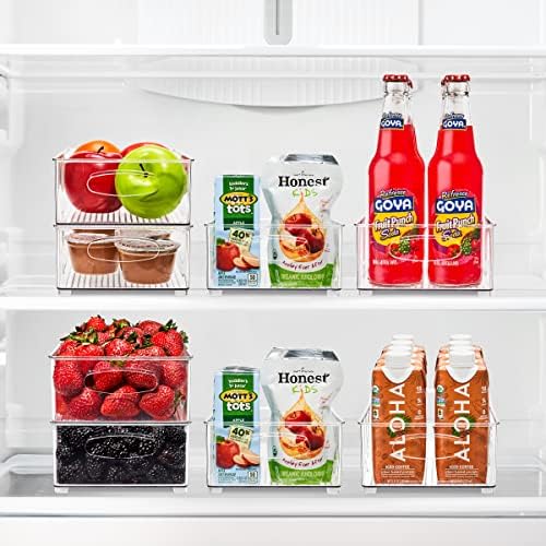 Sorbus Fridge Organizers and Storage, Clear Stackable Bins (Medium, 4 Pack) - Image 2