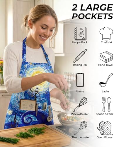 Women Apron, Cute Kitchen Aprons for Women, Girls - Image 6