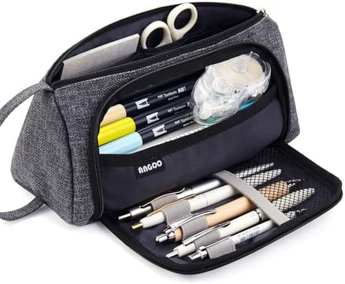 EASTHILL Big Capacity Pencil Case Pouch Pen Case Simple Stationery Bag School College Office Organizer for Teens Girls Adults Student by EASTHILL