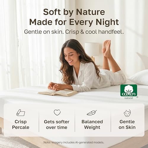 California Design Den Organic Cotton King Size Fitted Sheets, Olive Green - Image 6