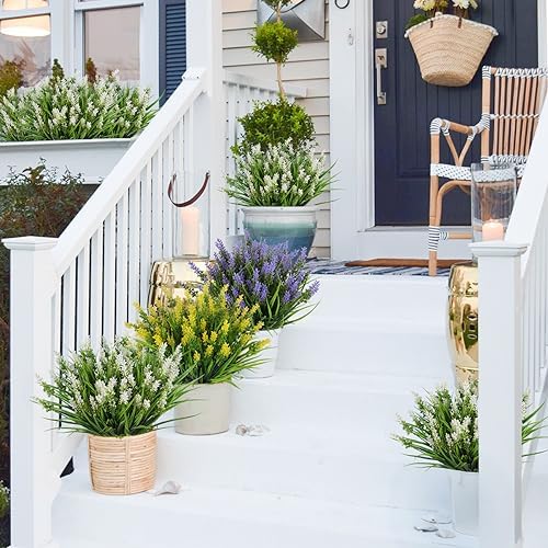RECUTMS Artificial Plant & Flower for Outside White Artificial Flower - Image 4