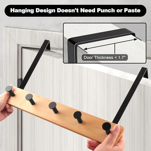 Over The Door Hooks, Door Hanger Hooks for Hanging, Bambooo - Image 6