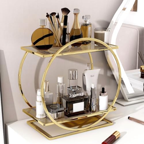 Perfume Organizer, 2-Tier Bathroom Countertop Organizer and Storage by YIWANFW