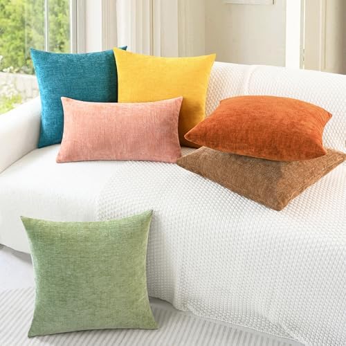 CaliTime Decorative Couch Throw Pillow Covers 16 X 16 Inches Apricot Brown - Image 4
