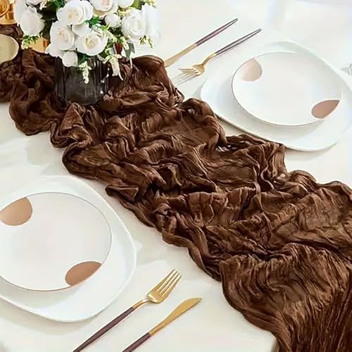 12Pack Brown Cheesecloth Table Runner 20x120 inch Gauze Table Runner - Image 6