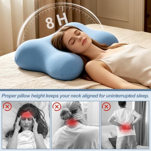 Neck Pillow Memory Foam Pillows for Side Sleepers - Image 5