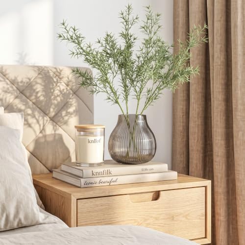 Fake Plants Eucalyptus Stems,Plastics Ficus Stems for Vase Artificial Plants,Greenery Stems for Vase Faux Plants Indoor,43.3" Faux Greenery Indoor Vase Fillers for Home Decor(6pcs Orange) - Image 5