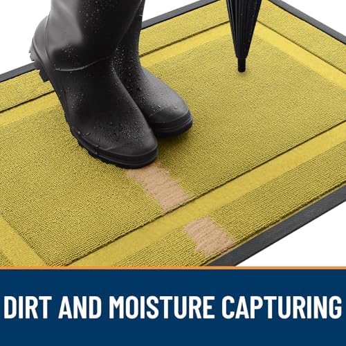 OLANLY Front Door Mat Outside 29.5x17, All-Season Heavy-Duty Rubber Doormat - Image 5