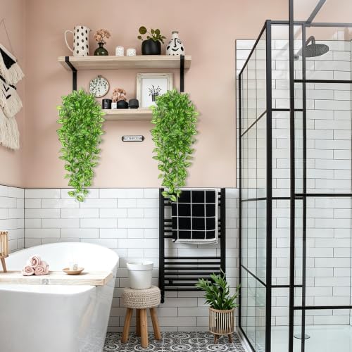 BLEUM CADE 4Pcs Fake Pothos Hanging Plants - Image 5