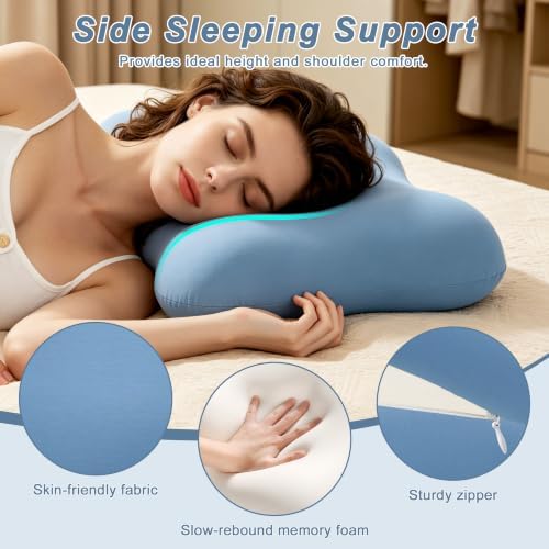 Neck Pillow Memory Foam Pillows for Side Sleepers - Image 3