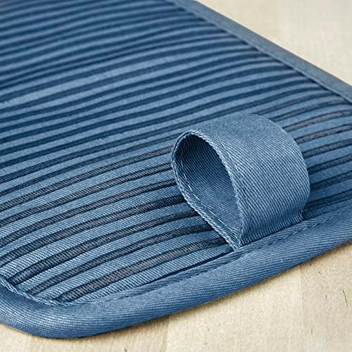 KitchenAid Beacon Two-Tone Non-Slip Pot Holder Set, Blue Velvet/Blue Heaven, 7"x10", 2 Piece - Image 3