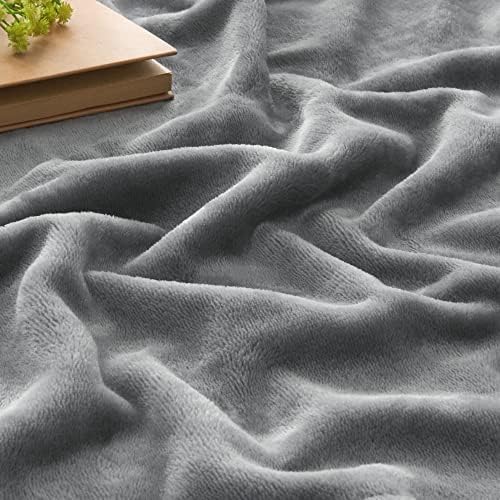 BEDELITE Fleece Blanket Soft Plush Throw for Couch Grey 50"x60" - Image 3