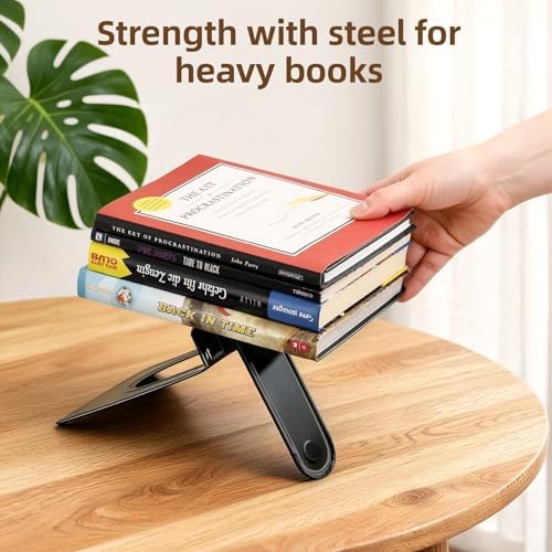 HappyHapi 3 Pairs Book Ends, Heavy Duty Bookends for Shelves, Black - Image 4