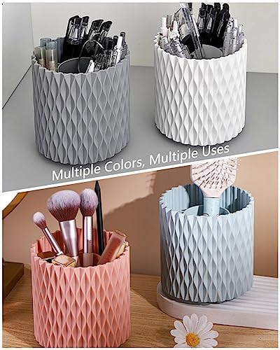 Lebenrich Rotating Pen Holder for Desk, Cute Pink Pencil Holder, Pen Cup - Image 6