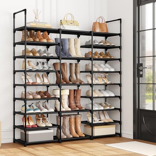 9-Tier Shoe Rack Organizer for 50-55 Pairs, Stackable Large Shoe Stand - Image 2