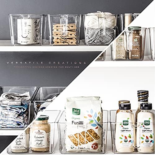 BINO l Plastic Storage Bins l THE HOLDER COLLECTION l 2-Pack, Large Multi-Use Clear Containers for Organizing with Built-in Handles l Pantry Organization & Storage l Kitchen Organizer l Storage Bins - Image 4
