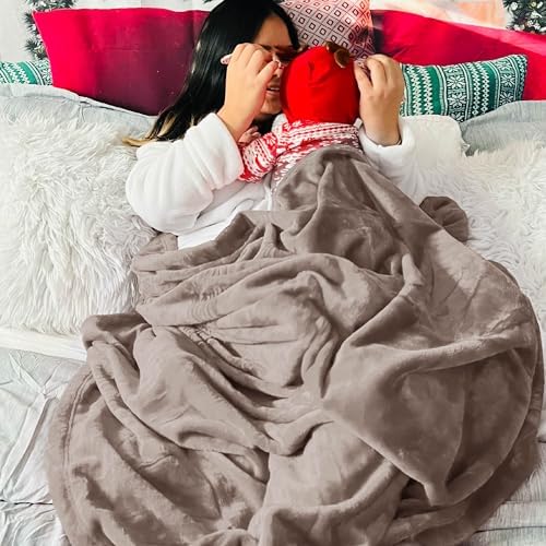 Bedsure GentleSoft Fleece Blankets Twin Size Light Brown - 300GSM Lightweight Plush Fuzzy Cozy Soft Blanket for Bed, Sofa, Couch, Travel, Camping, 60x80 inches - Image 6