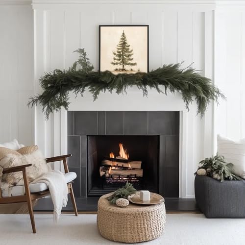 Vintage Christmas Tree Christmas Wall Art, Christmas Tree Art Print Pine Tree Vintage Print, Christmas Decor Holiday Decor Gift, Botanical Winter Art Christmas Tree Wall Decor-(11x14" Unframed) - Image 3