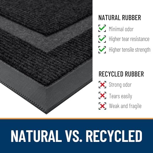 OLANLY Front Door Mat Outside 29.5x17, All-Season Heavy-Duty Rubber Doormat - Image 5