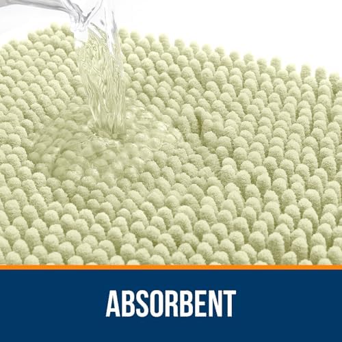 OLANLY Bathroom Rugs 35x24, Extra Soft Absorbent Chenille Bath Rugs - Image 4