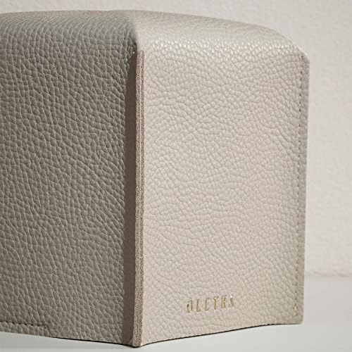 OLETHA Square Tissue Box Cover, Aesthetic Desk Decor, Light Taupe, 2 Pack - Image 4