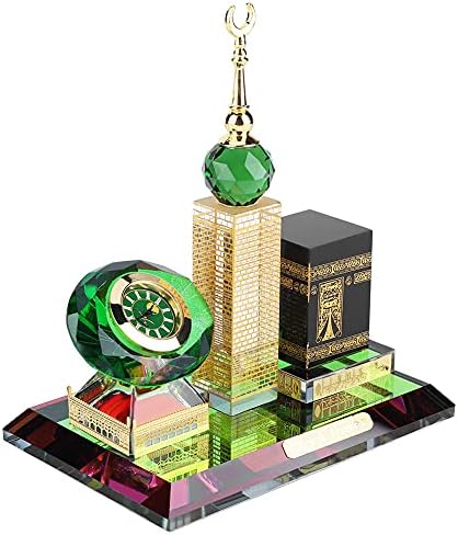 Ramadan Decorations for Home Muslim 21×18×10 Muslim kaaba Clock Tower Model Islamic Architecture handicrafts Home Desktop Decor - Image 4